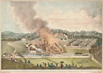 De verwoesting van het landgoed Roehampton in de parochie St. James in januari 1832, 1833