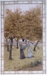 Leven van bijen: de stal van een zwerm - tekening door A. Giraudon