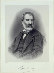 Portret van de schrijver Eugène Pelletan 1813-1884
