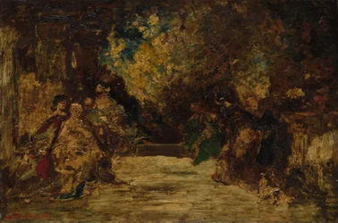 Figuren op een terras