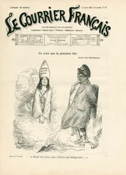 Omslag van Le Courrier francais, nr. 33, Satirisch in ZW