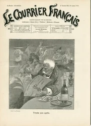 Omslag van Le Courrier français, nummer 43, Satiriek in Z & W