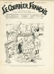 Illustratie van Adolphe dit Willette voor de omslag van Le Courrier francais