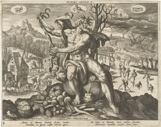Winter Hiems Aeolo s. (titel op object) De vier seizoenen (serie titel)