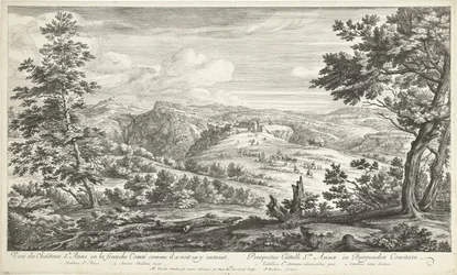 Gezicht op het kasteel van Sainte Anne