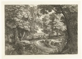 Landschap met reiswagen