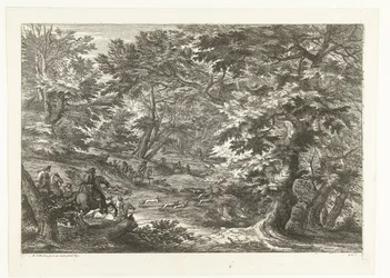 Landschap met vossejacht