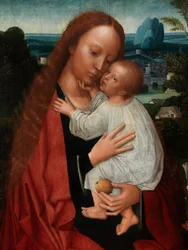 Detail van Madonna met Johannes de Doper en Sint Hiëronymus