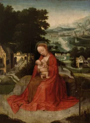 De rust op de vlucht naar Egypte, ca. 1520-30 (olieverf op paneel)