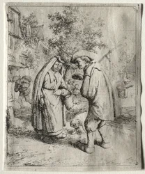 Man in gesprek met een vrouw