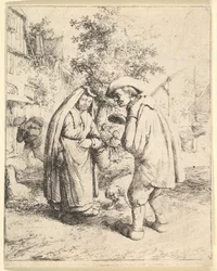 Man die met een vrouw praat, 1610-85