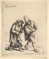 Man en vrouw wandelend, 1610-85