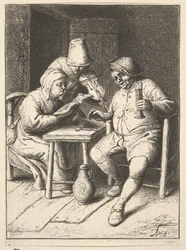 Zingend paar en viool, 1610-85