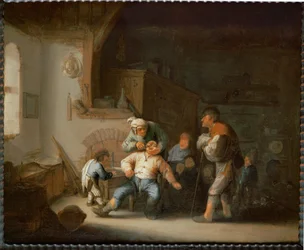 De dorpskapper (schilderij op eikenhout)