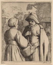 Man en vrouw in gesprek