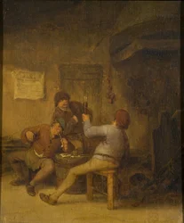 Boeren die drinken en roken