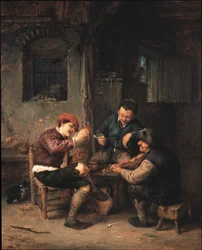Drie boeren in een herberg