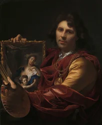 Zelfportret met het portret van zijn vrouw Margaretha van Rees en hun dochtertje Maria
