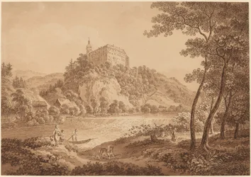 Uitzicht op Kasteel Sachsenburg