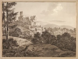 Uitzicht op kasteel Gnandstein