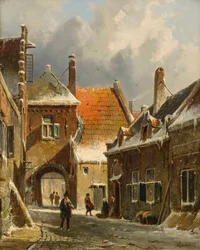 Een Winter Straatscène