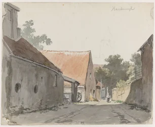Gezicht op een straatje te Harderwijk
