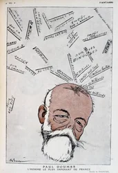 Cartoon van Paul Doumer - Illustratie door Adrien Barrere (1877-1931) in 