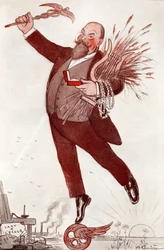 Portret van de dichter en politicus Maurice Couyba (1866-1931) (Maurice Boukay) - Tekening door Adrien Barrere (1874-1931) uit 