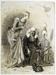 Doornroosje - in "De Sprookjes" door Charles Perrault, illustraties door Adrien Marie