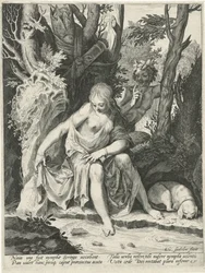 Pan bespiedt de nimf Syrinx