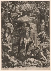 Keizer Ferdinand II te paard