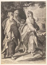 De drie vrouwen keren terug uit het graf
