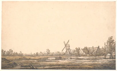 Landschap met een molen