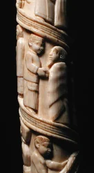 Gesneden slagtand, Congo (detail)
