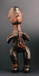 Staande figuur van een Europese man met een pijp, Zuidoost-Afrika, eind 19e eeuw