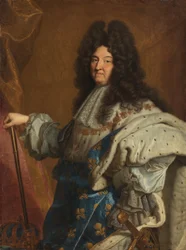Duits: Portret van Lodewijk XIV, koning van Frankrijk Portret van Lodewijk XIV, koning van Frankrijk