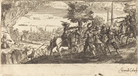 Landschap met gevechtsscène