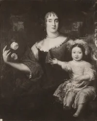 Dubbelportret van Maria van Berckel (1631-1796) en haar dochter