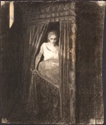 Vrouw in alcove