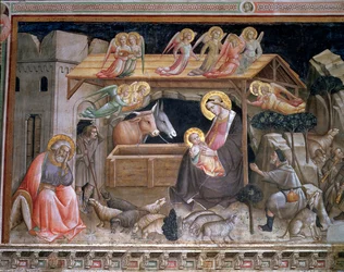 De geboorte van Jezus (detail)