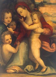 Madonna met Kind, St. Jan en engelen