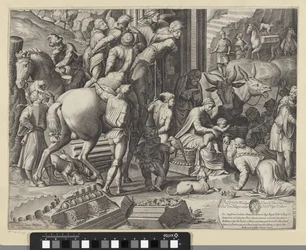 Aanbidding door de koningen (deel linksonder)