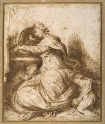 Madonna en Kind met St. Jan, allen slapend