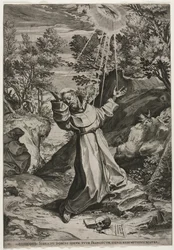 St. Franciscus ontvangt de stigmata, 1586