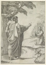 Heilige Paulus en een Franciscaner monnik