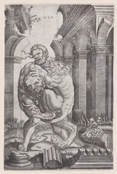 Hercules Wurgt de Nemeïsche Leeuw, gedateerd 1528