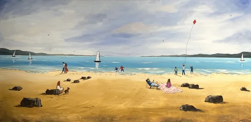 Zomerse stranddag