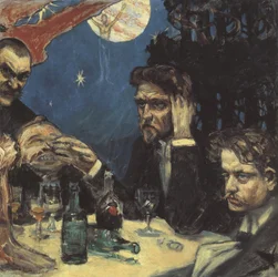 Het Symposium, studie rechts Jean Sibelius, 1894