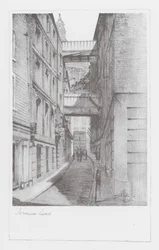 Londense lanen: Sermon Lane (litho)