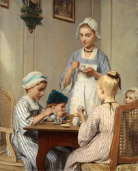 Kinderen aan het ontbijt, 1879